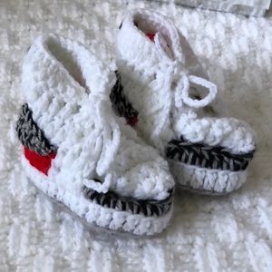 Crotchet “Jordan 1s” for newborn baby.
